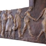 DETAIL: Menschen und Justiz I 2017 I Bronze I 140 x 70 cm I Fachgerichtszentrum Hannover 
