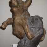 Bulle u. Bär I 1997 I Bronze I Höhe 45 cm