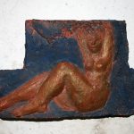 Gaia, Relief I 2001 I Terracotta bemalt I Länge 20 cm